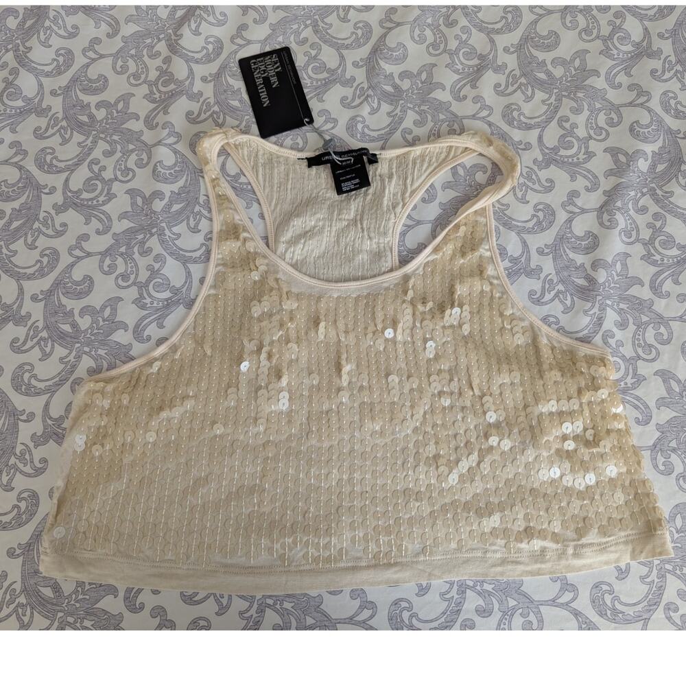 nwt urban behavior sequined crop top - med